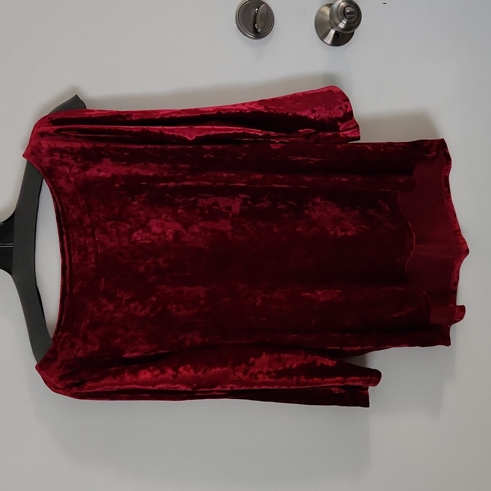 Red velvet top